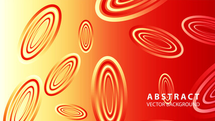 Abstract colorful oval background with gradient color - vector