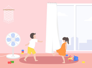 Home Vacation Illustration for Summer 