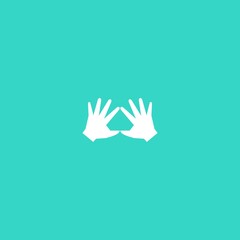 hands and diamond vector