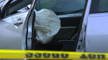 CAR ACCIDENT AIR BAG DEPLOYED