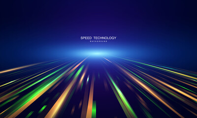 Fototapeta premium Abstract speed line background poster with dynamic. technology network Vector illustration.