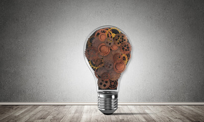 Concept of lightbulb as symbol of new idea.