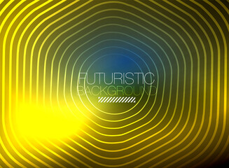 Obraz premium Neon color square shape lines abstract background. Shiny magic energy and motion concept, vector abstract wallpaper background