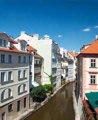 Fototapeta na wymiar Canal in center of Prague