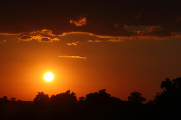 Sonnenuntergang Krüger Park Südafrika / Sundown Kruger Park South Africa /