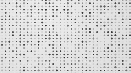 Dot white black pattern gradient texture background. Abstract  technology big data digital concept. 3d rendering.