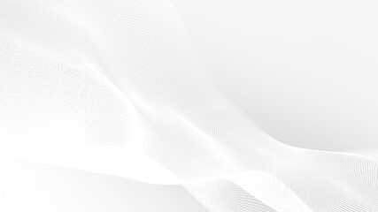 Dot white gray wave light technology texture background. Abstract big data digital concept. 3d rendering.