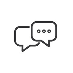 Talk bubble speech icon. Chat on line symbol template, dialogue balloon. 