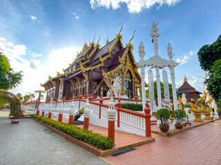Samutsakorn Thailand - 19 June 2021;  Wat Tha Mai temple and tourist attraction in Samutsakorn...