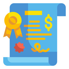 certificate flat icon