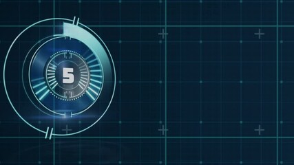 Animation of scope scanning with countdown over grid - Powered by Adobe