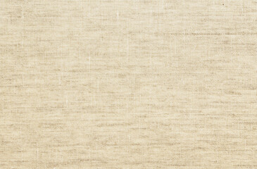 Fototapeta na wymiar Linen fabric texture background. Simple and basic pattern textile. Natural champagne beige cloth surface closeup