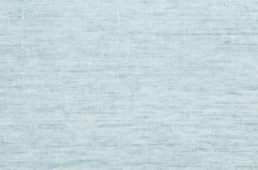 Plexiglas foto achterwand Linen fabric texture background. Simple and basic pattern textile. Natural sky blue cloth surface closeup © sallies