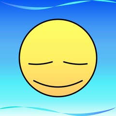 Relax face in yellow with wind 01