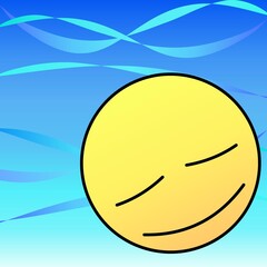 Relax face in yellow with wind 09