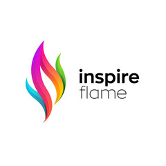 Abstract flame logo template