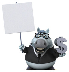 Fun horse - 3D Illustration