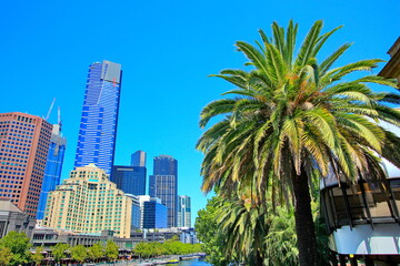 Obraz na płótnie Canvas City of Melbourne on a summer day, Australia