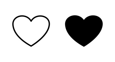 Heart icon vector for web, computer and mobile app