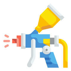 spray gun flat icon