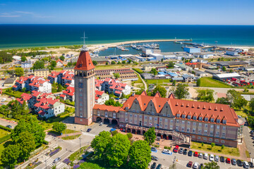 Beautiful Wladyslawowo city at the Baltic Sea in summer, Poland.