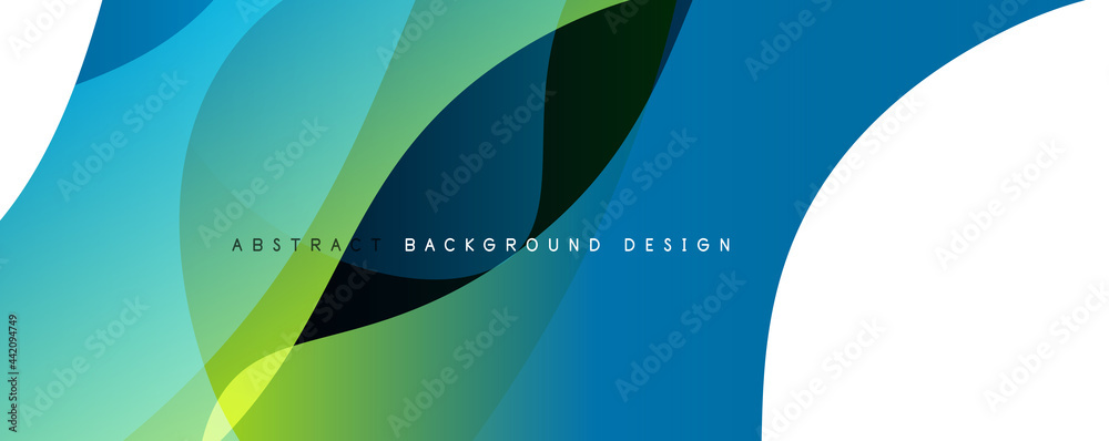 Poster trendy simple fluid color gradient abstract background with dynamic wave line effect. vector illustr