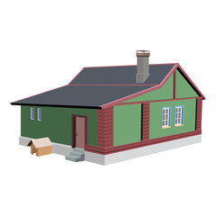 House, cottage, villa. Vector image on a white background.