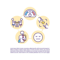 High functioning autism concept line icons with text. PPT page vector template with copy space. Brochure, magazine, newsletter design element. Health care linear illustrations on white