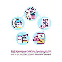 Complementary and alternative medicine concept line icons with text. PPT page vector template with copy space. Brochure, magazine, newsletter design element. Autism linear illustrations on white