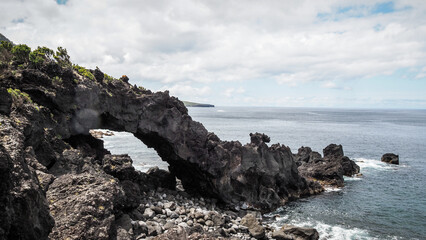 Fototapeta na wymiar The landscape of Pico Island in the Azores