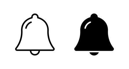 Bell icon vector for web, computer and mobile app