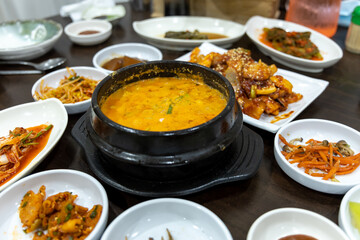 Korean hot steamed tofu