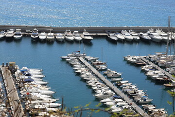 Holiday atmosphere at the Italian port.