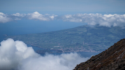 The landscape of Pico Island in the Azores