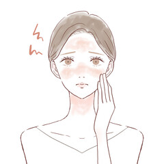 肌の炎症に悩む女性