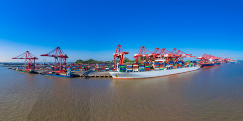 Yangshan deep water port, Zhoushan City, Zhejiang Province, China
