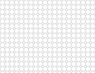 Squares and octagon.Grid on a white background.Seamless pattern.Truncated square tiling.linear and geometric wallpaper.