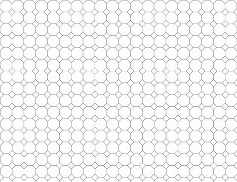 Squares and octagon.Grid on a white background.Seamless pattern.Truncated square tiling.linear and geometric wallpaper.