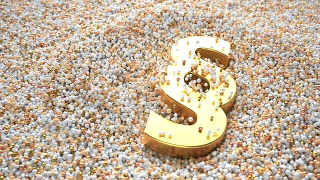 4k Video Golden Paragraph Sand, Prores 4444.