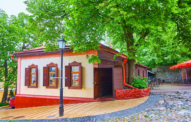 The old wooden house in Andrew's Descent, Kyiv, Ukraine