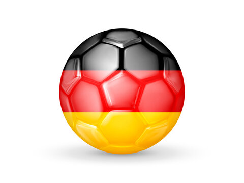 3D soccer ball with the Germany national flag. Germany national football team concept