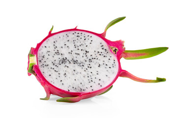 Dragon fruit, pitaya on white background