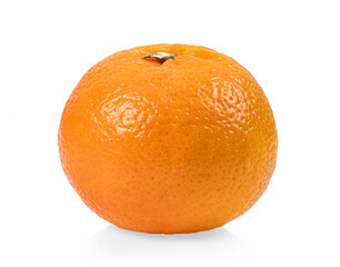 Tangerine or clementine on white background