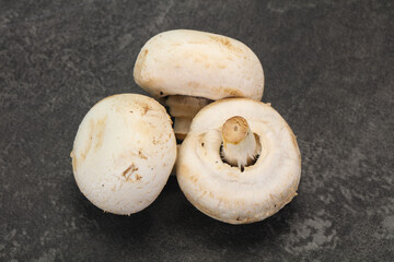 Raw Champignon heap for cooking