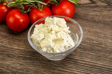 Soft cream cheese with herbs