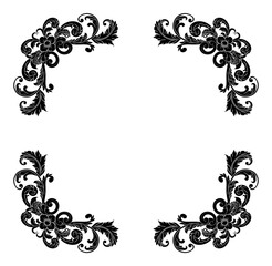 Decorative hand drawn classic vintage ornament Text Separator. Retro hand drawn text dividers victorian old frames. Text lines vintage border scribble dividing line elements doodle vector illustration