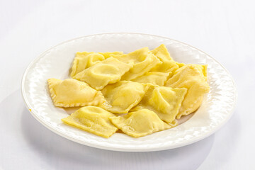 Italian traditional dumplings tortelini with meat