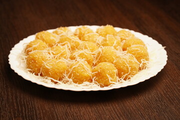 Indian style laddu prepared for celebration