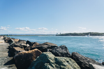 The spit promenade looking towards Labrador and Southport
