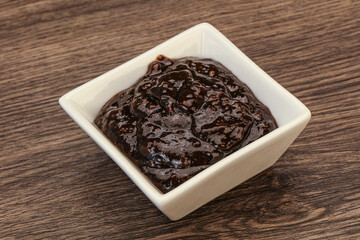 Black Pepper sauce in the bowl